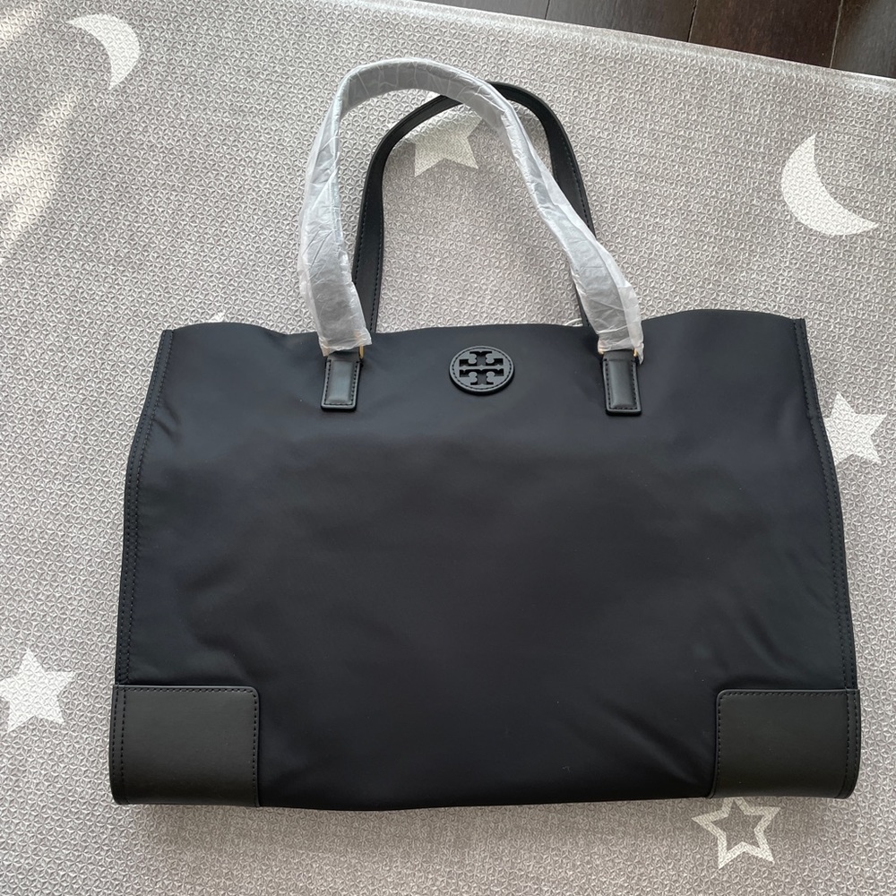 Tory Burch Black Nylon Ella Tote. NWT brand new!